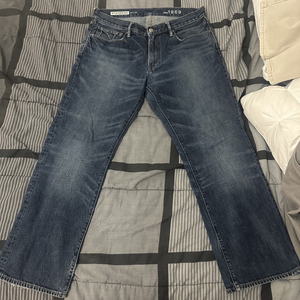 Gap 1969 Men's Dark Blue Wash Standard Jeans 34x30